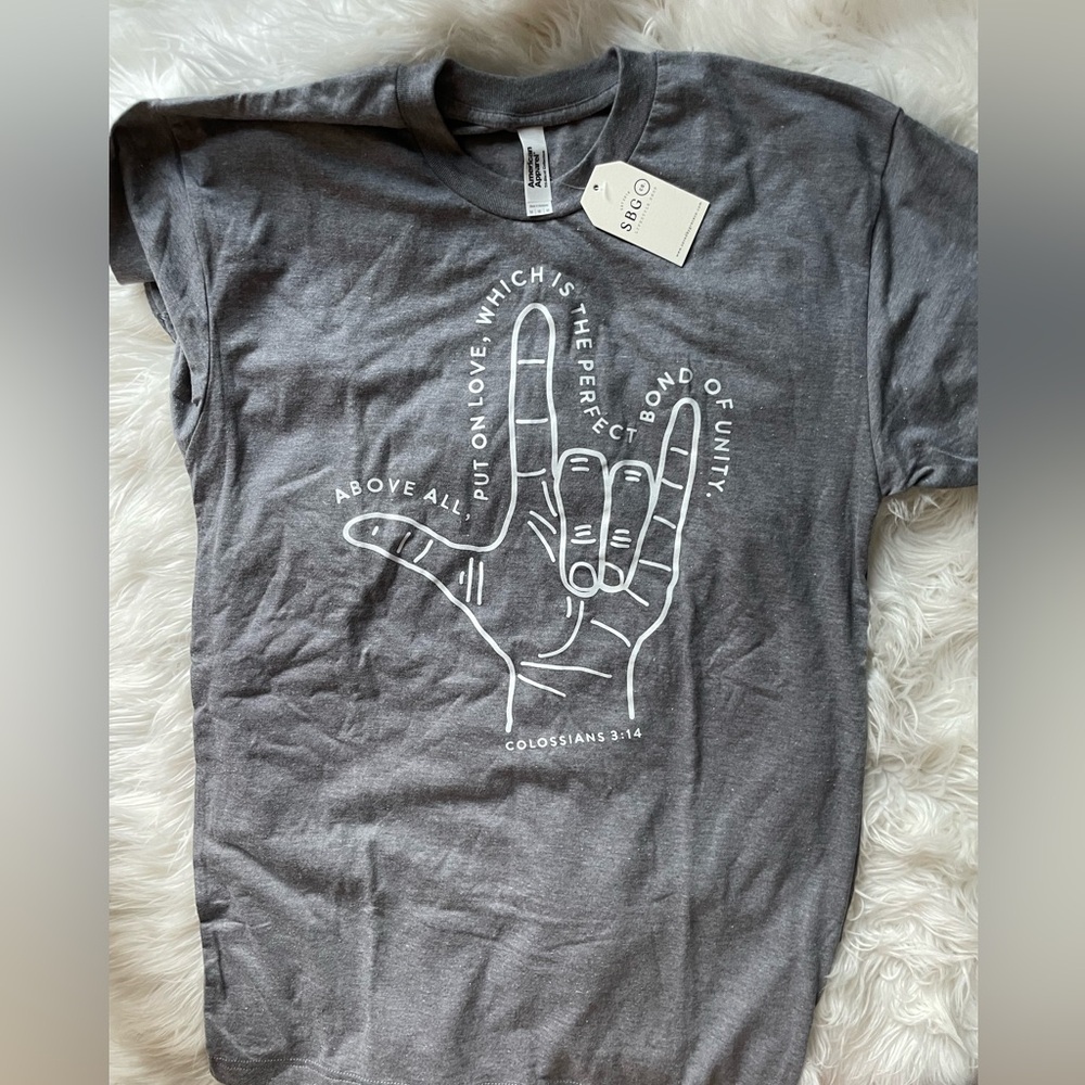 NWT Christian love shirt American apparel